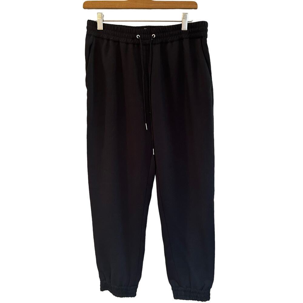 Aritzia Wilfred Black Pants sz M Black Dress Joggers Pull On Pants